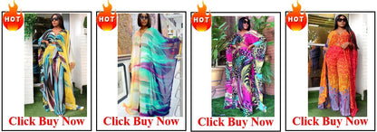 Outfits Dashiki African Dresses for Women Summer Kaftan African V-neck Polyester Plus Size Long Maxi Dress Gowns Ankara Dresses