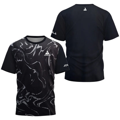 2024 New men's summer Table tennis monogram print Men's badminton Tennis brand Quick dry short sleeve men's Tops sports T-shirt