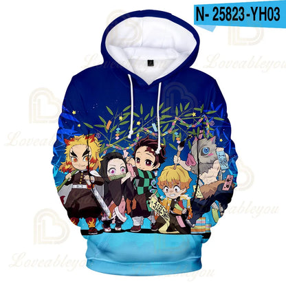 Kimetsu No Yaiba Anime 3D hoodie Kochou Shinobu Cosplay Costume Demon Slayer hoodies Men Women Rengoku Shinjurou Sweatshirts