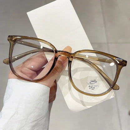 New Retro Ultra-light Glasses Anti-blue Light Flat Glasses Female Fashion Exquisite Casual Transparent Frame Flat Light Glasses