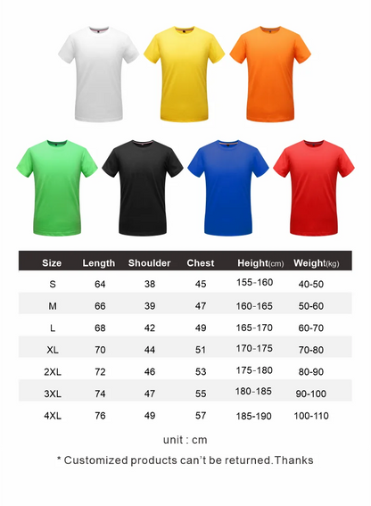 ELIKE Summer Men And Women Cotton T Shirt Custom Logo Print Personal Design Embroidery Company Brand 7 Colors Clothing Fashion