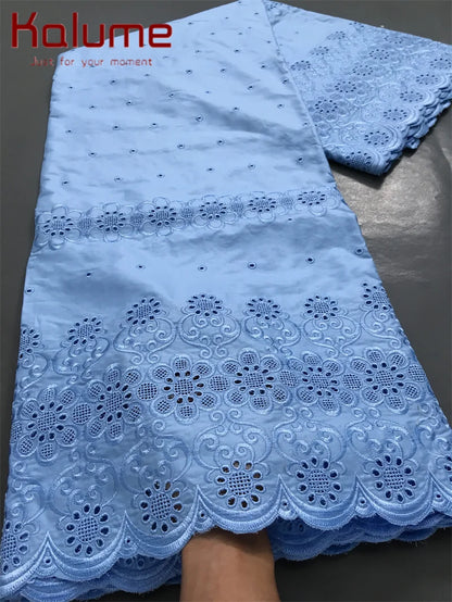 African Polish Fabrics Swiss Voile Lace In Switzerland 100% Cotton Embroidery For Men Dry Dress Lace Fabric Wedding Dress F4066