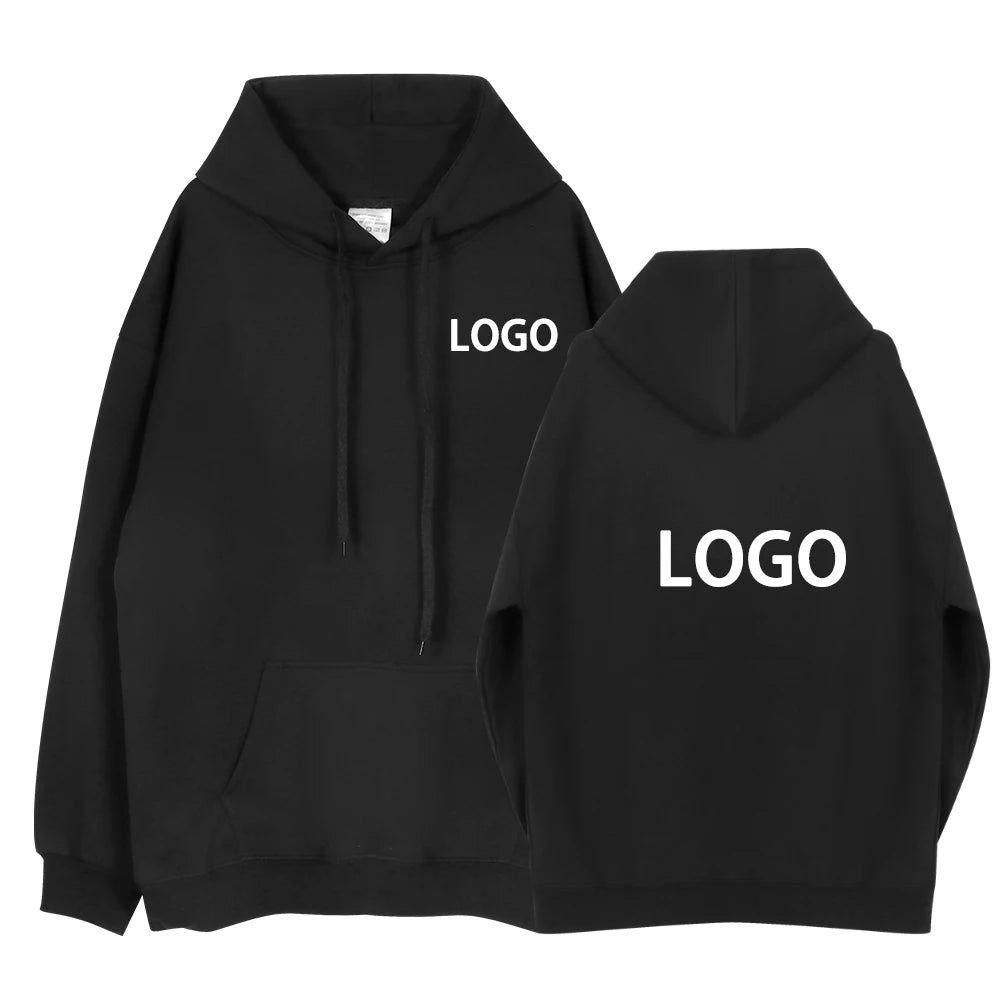 Customized Hoodie Printed Text DIY Personalized Hoody Casual Clothing Make Your Own Design Logo 100% Cotton Pullover Sweatshirt