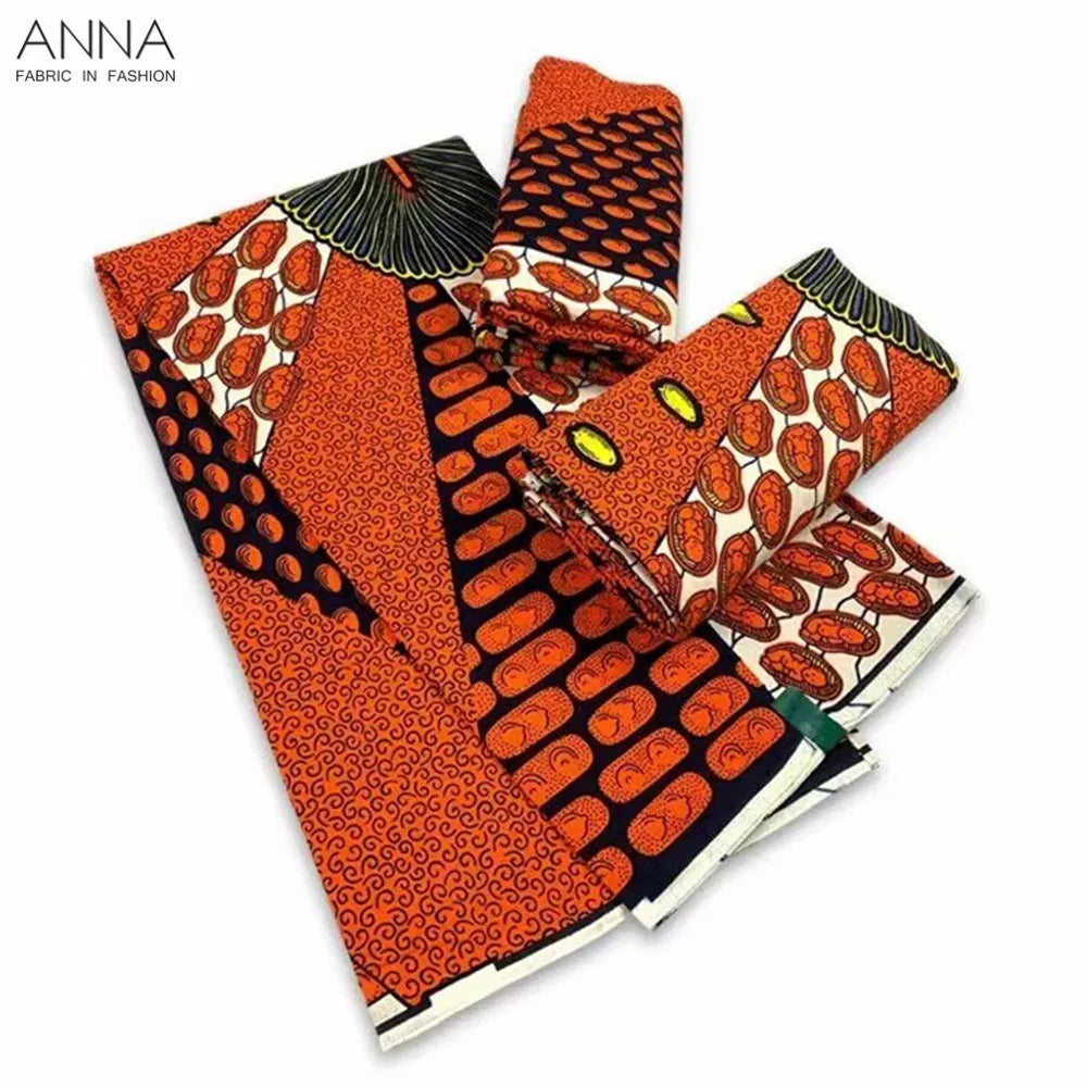 Veritable Wax Ankara Block Prints Batik Fabric African Wax Fabric Nigerian Dutch Hollandais Pagne 100% Cotton For Sewing VL-50