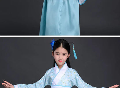 Ancient Costume Dance Girl Set Performance Show Child Clothing Cosplay Princess Chinese Traditional Dress for Girls Hanfu Dress