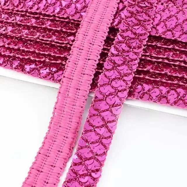 2/5/10M 15/20/35mm Sequin Ribbons Lace Trim for Sewing Wedding Party Laces Fabric Garment Decor Band DIY Supplies Accessories