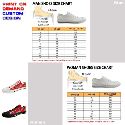 Custom Sneakers Canvas Flat Leather Boots Running Shoes Woman Man Print On Demand Image Design Holiday Matching DIY Dropshipping