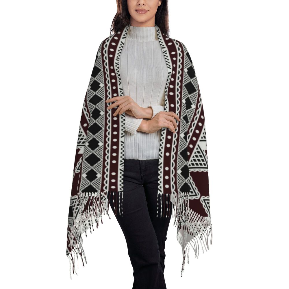 Customized Printed Amazigh Kabyle Jewelry Scarf Women Men Winter Warm Scarves Africa Berber Ethnic Style Shawls Wraps