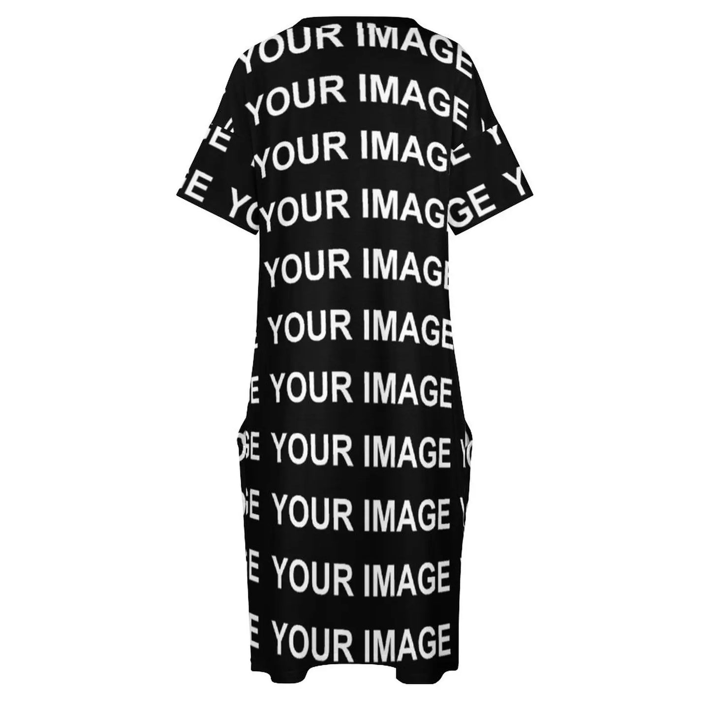 Your Image Customized Casual Dress Summer Custom Made Design Kawaii Dresses Ladies V Neck Print Street Style Dress Plus Size 5XL