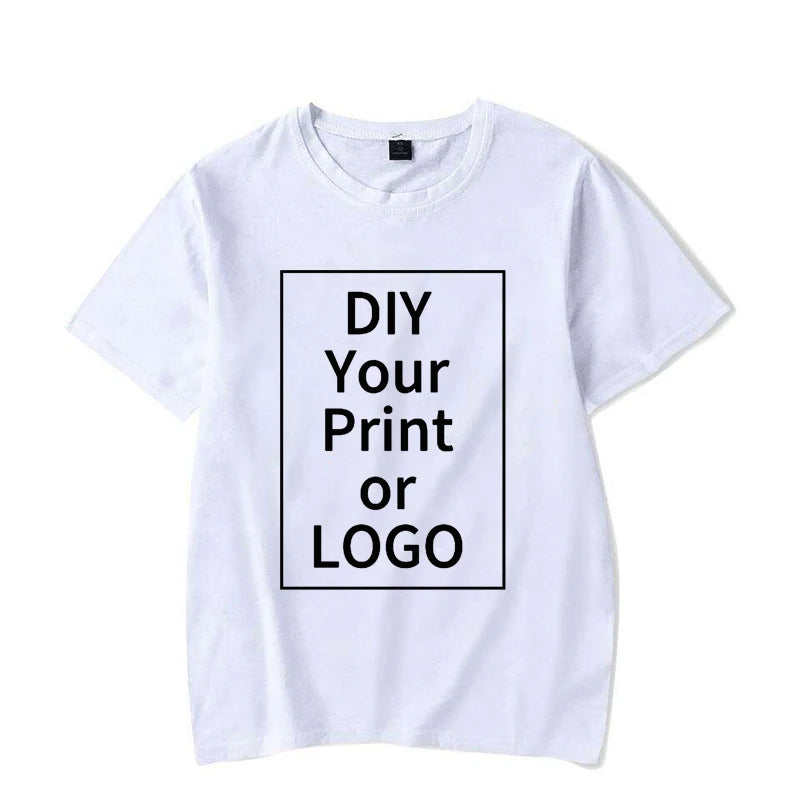 Fashion T Shirt Women Men Summer Customized Printed Tee Shirt DIY Photo Logo Brand Text Tshirt Personalize Your Clothing Shirt