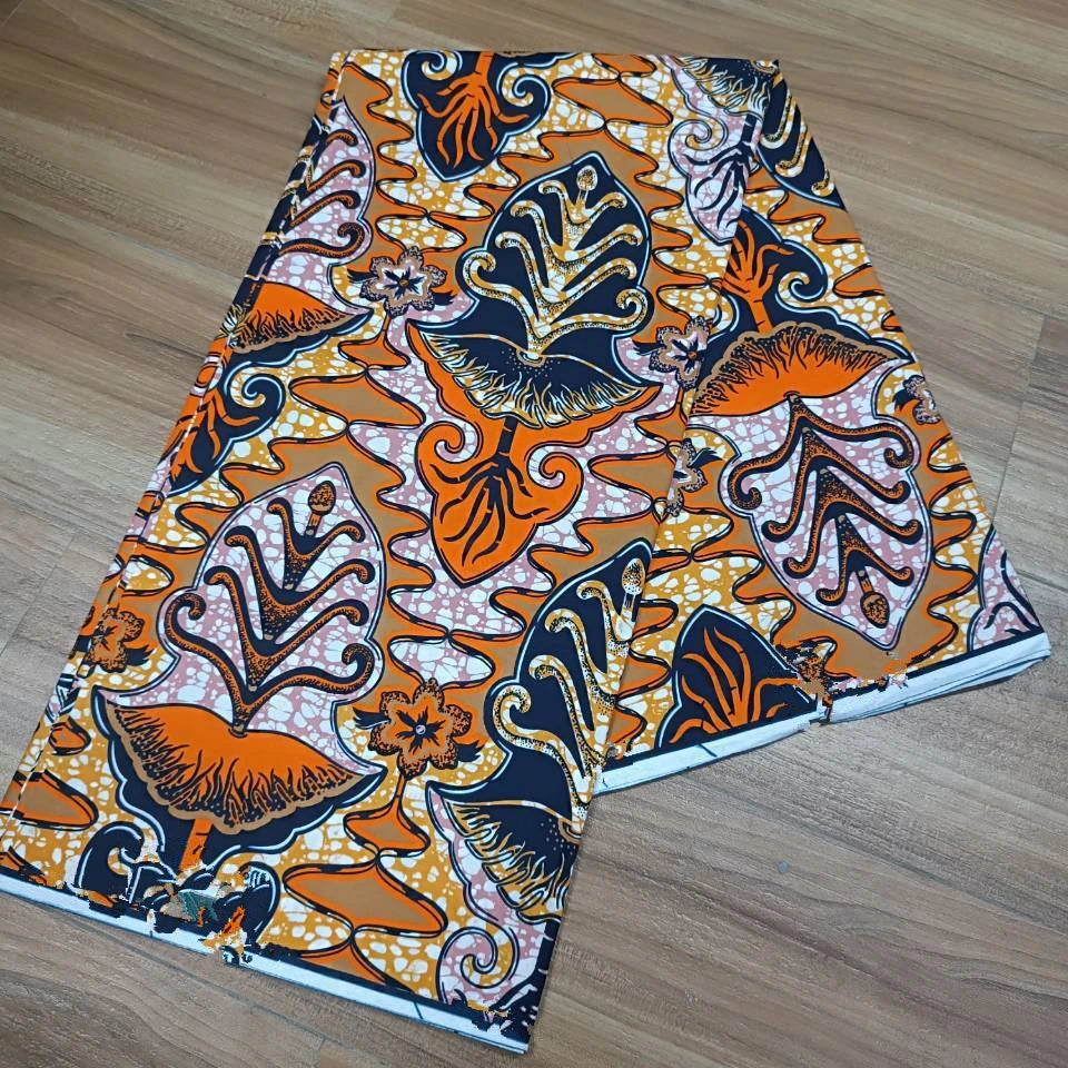 2019 Green Ankara African Wax Prints 100% cottonr Fabric Binta Real Wax High Quality 6 yard African Fabric for Party Dress