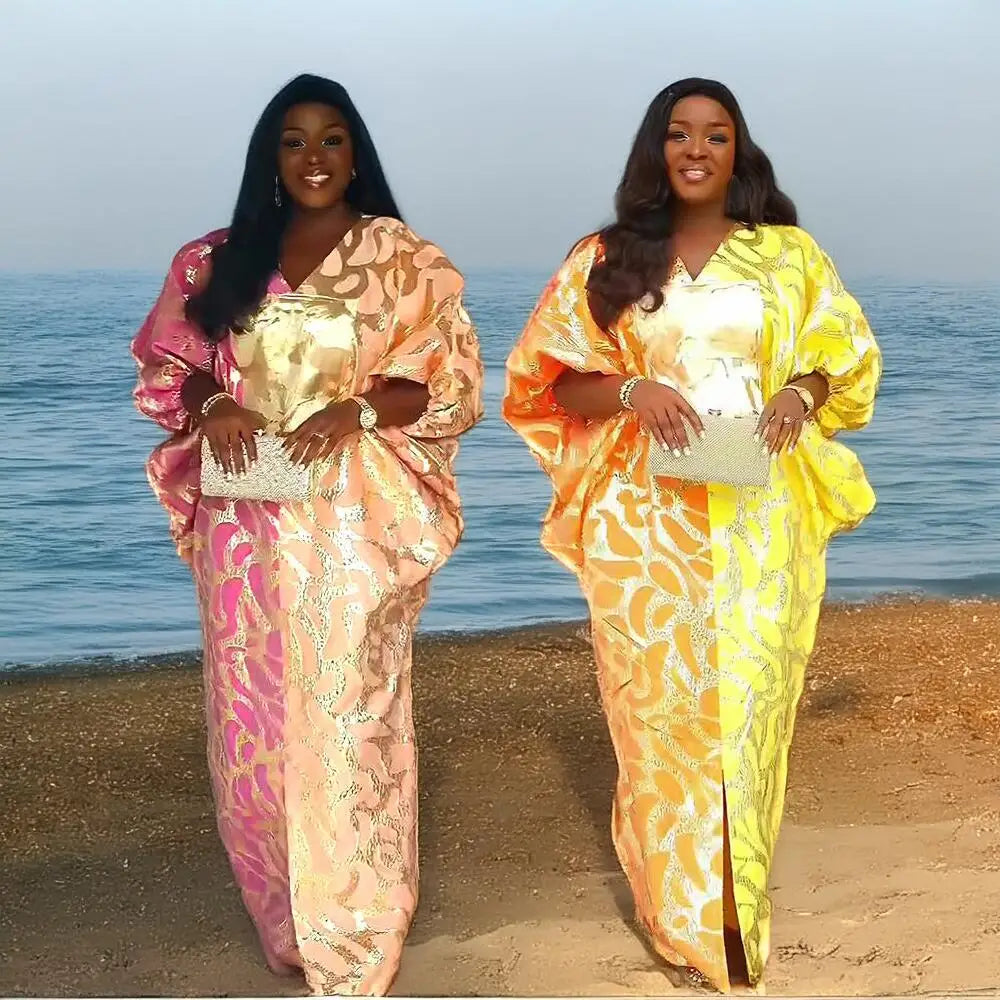 New Arrival african dresses for woman jacquard elegant african dresses Plus Size turkey dresses for women luxury