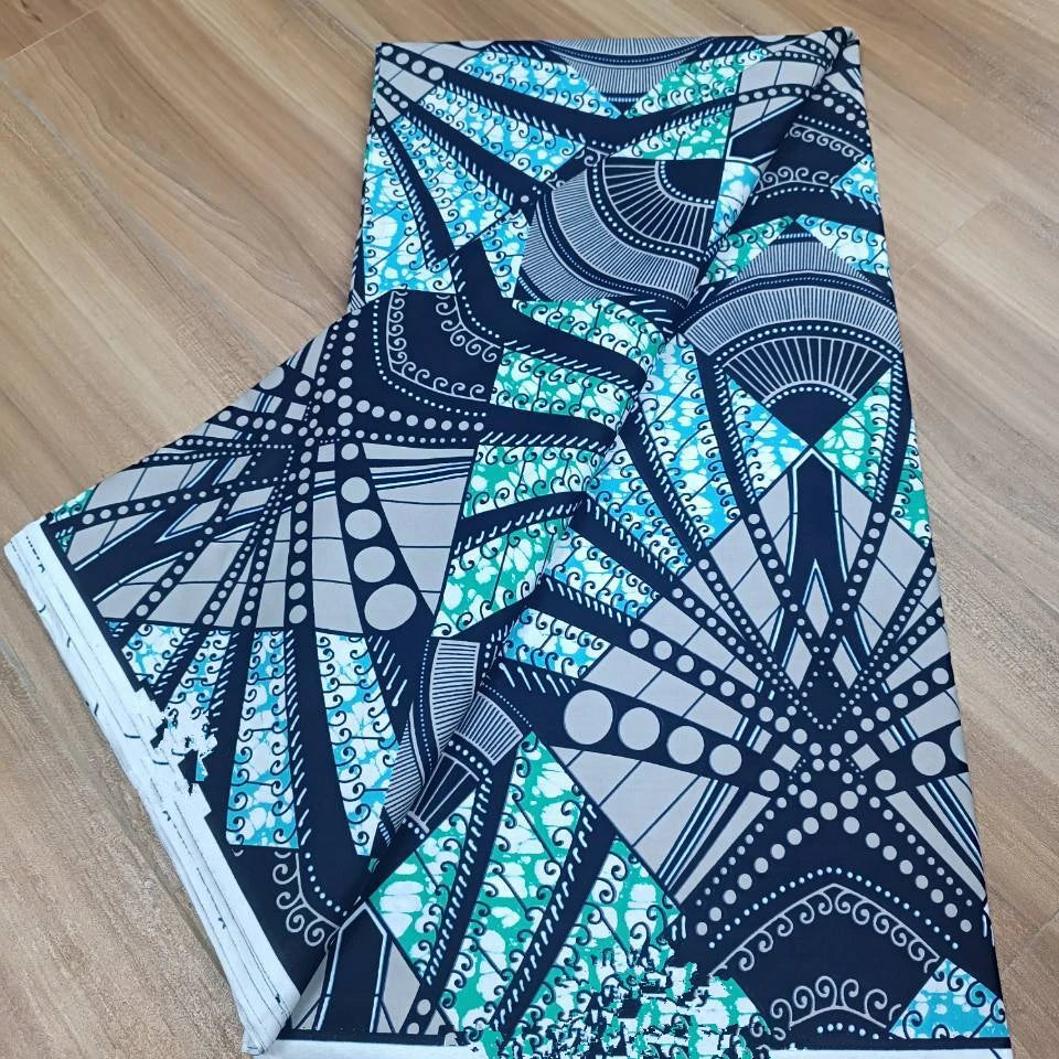 Ho.llllllan.dais real fabric African wax high quality 100%cotton Ankara wax fabric for making dresses African style 6 yards