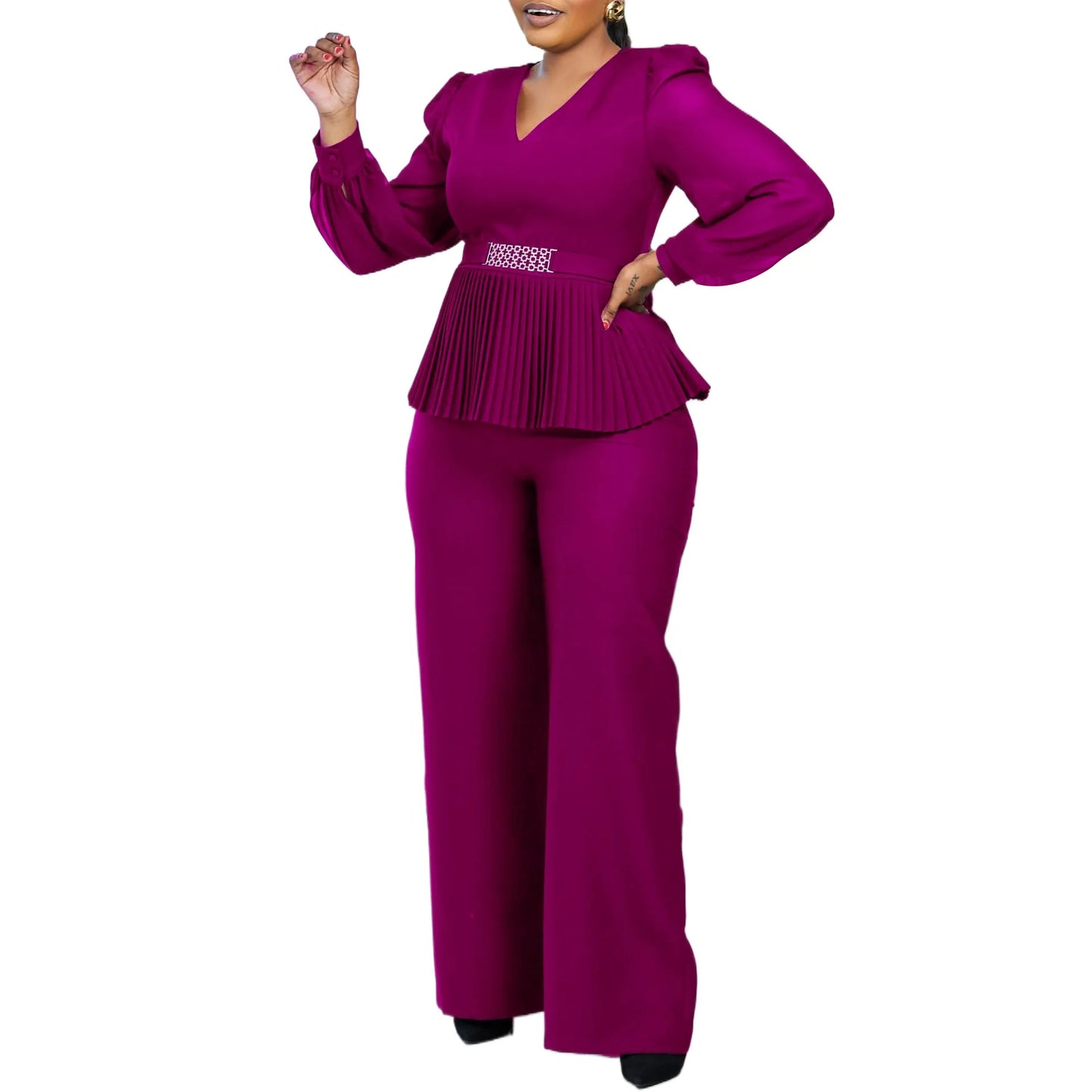 2 Piece Women Sets 2025 New Arrival Spring Matching Sets Solid Color Two Pieces Sets Top And Pants Suits Outfits Clothing