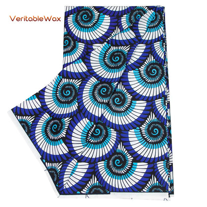 2024 Veritablewax African Dashiki Fabric Real Wax Patchwork Sewing Dress Craft Cloth Polyester High Quality Tissu N-33