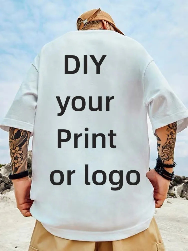 ZAZOMDE 100% Cotton Custom T Shirt Make Your Design Logo Big Size For Men And Women Front Back Both Side Personalized DIY Tshirt