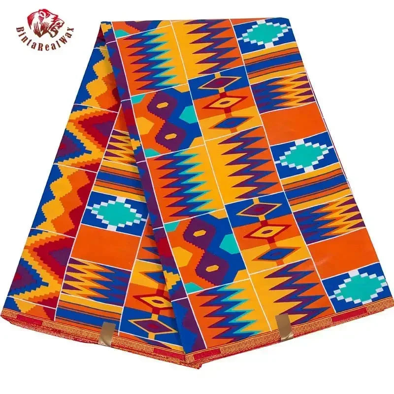 Bintarealwax African Real Wax Prints Fabric Ankara Cotton Material High Quality African Fabric For Party Dress 24FS1380