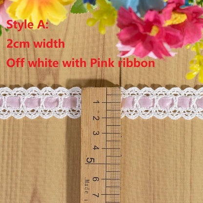 DIY Wear Ribbon Lace Cotton Thread Household Dress Baby Cloth Sewing Embroidery Decorative Lolita Lace Handmade Accessories