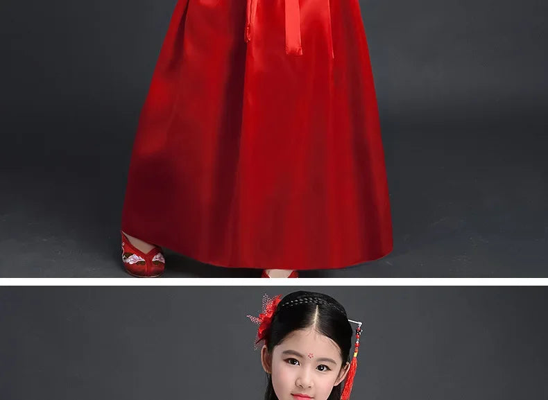 Ancient Costume Dance Girl Set Performance Show Child Clothing Cosplay Princess Chinese Traditional Dress for Girls Hanfu Dress