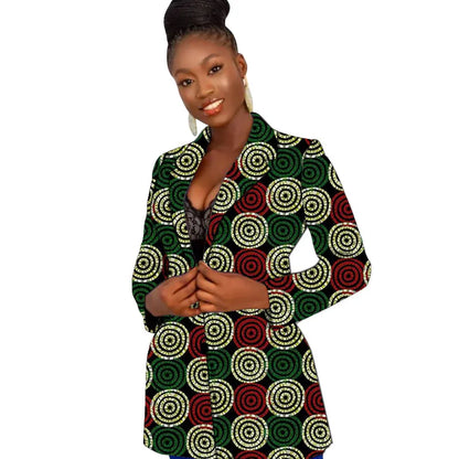 Original Design Women's Suit Jackets Colorful Print Female Ankara Blazers African Wedding Party Short Coat