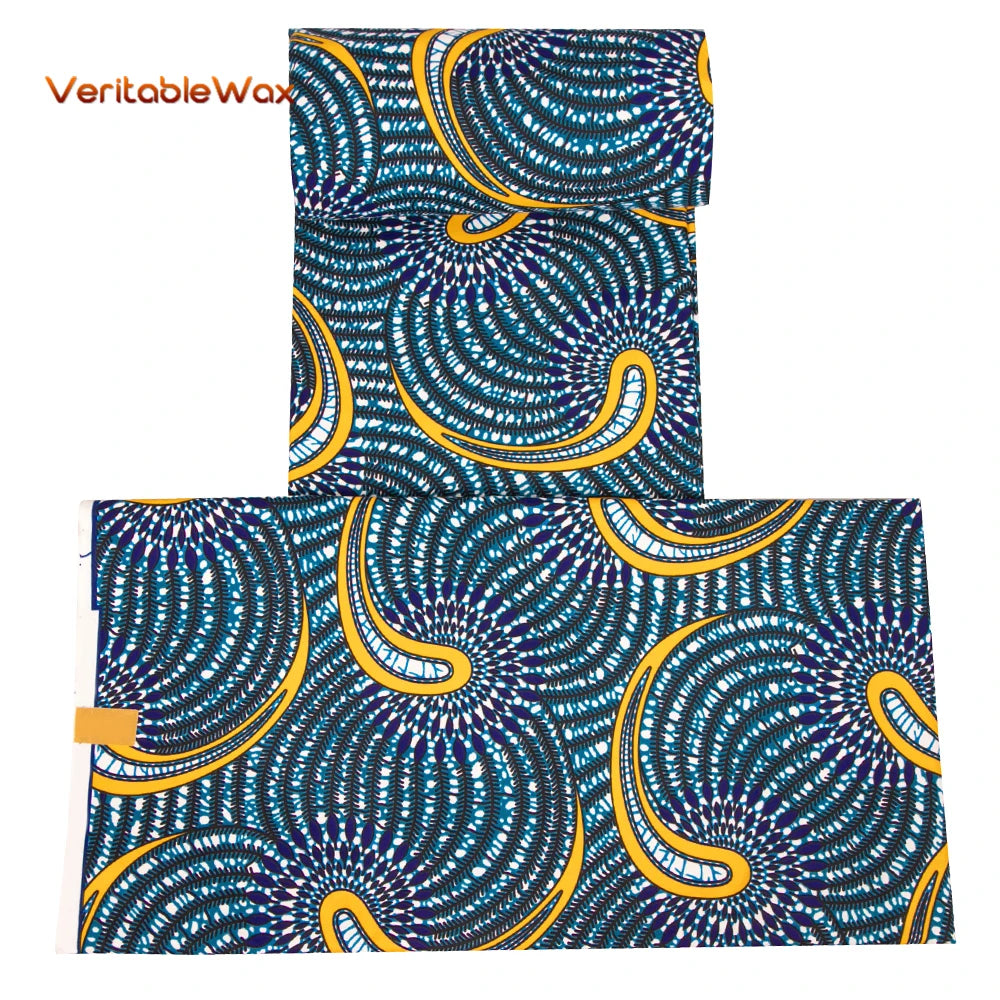 2024 Veritablewax African Dashiki Fabric Real Wax Patchwork Sewing Dress Craft Cloth Polyester High Quality Tissu N-33