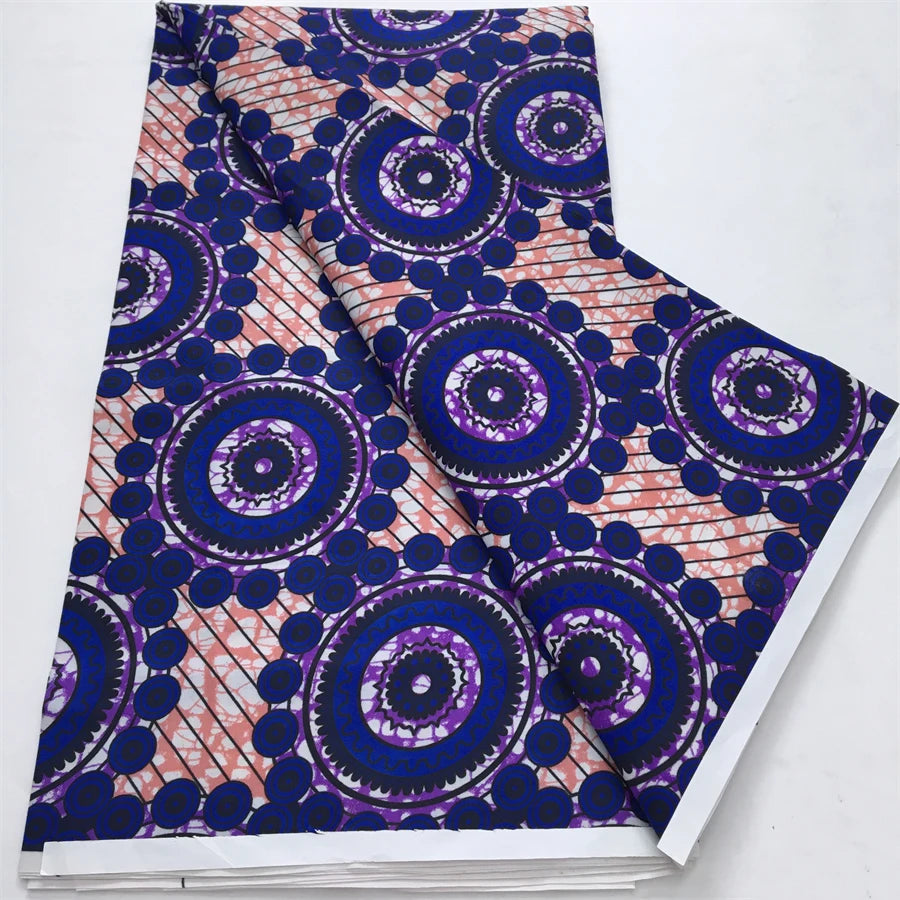 African Nigeria Wax Fabric High Quality Ankara Wax Fabric Polyester Pagne Print For Women DIY Cloth Dresses Sewing Materials