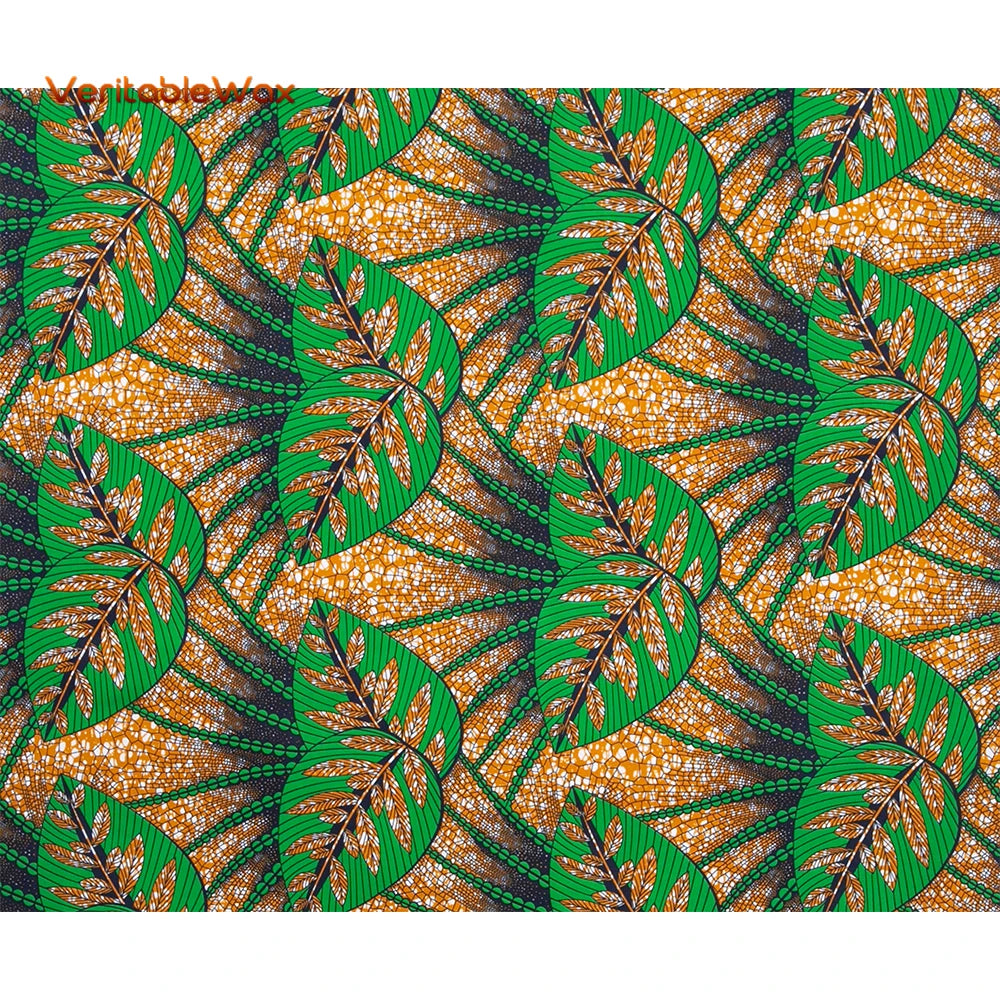 2024 Veritablewax African Dashiki Fabric Real Wax Patchwork Sewing Dress Craft Cloth Polyester High Quality Tissu N-33