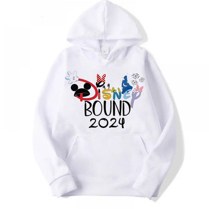 2024 Disney Family Vacation Clothes Fashion Trend Disneyland Travel Hoodies Autumn Long Sleeves Pullover Women Casual Sweatshirt