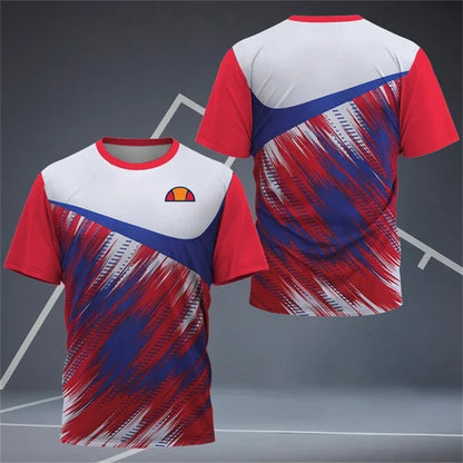 Men's T Shirts Badminton Training Clothing Outdoor Fitness Sports T-Shirts Summer Quick Dry Short Sleeve Casual O-neck Loose Top