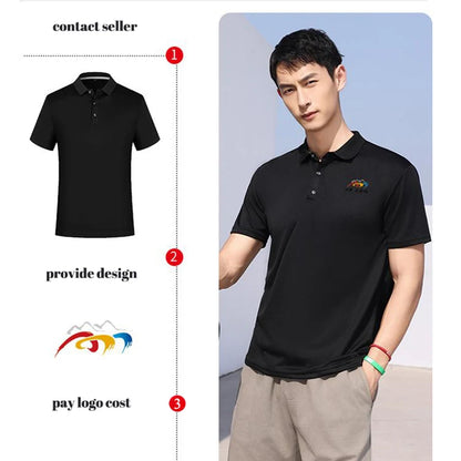 Customized Quick Drying Shirts Men Women Summer Sport Polo Shirt Cool Fabric Running Fitness T-shirt Logo Personalised Clothing