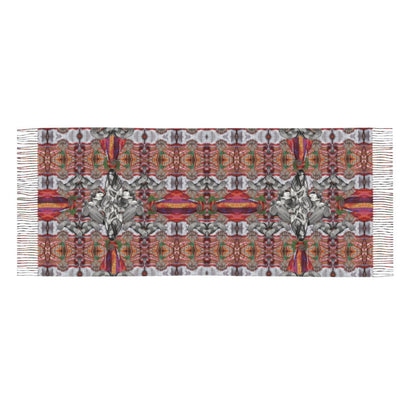 Kabyle Jewelry Scarf Wrap for Women Long Winter Fall Warm Tassel Shawl Unisex Amazigh Africa Ethnic Style Scarves