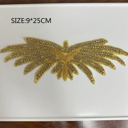 1PCS  AB Silver Rhinestone Applique flower patches Iron on/sew on wedding dress accessories For Clothes Decoration