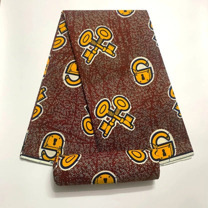 Guarunteed African Fabric Real Wax Print 100%Cotton 2025 Tissu Ghana Pagne Wax Africain Loincloth For Dress Ankara Fabric 6yards