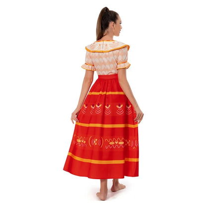 Kids Adult Dolores Madrigal Cosplay Costume Dress Outfits Halloween Carnival Suit