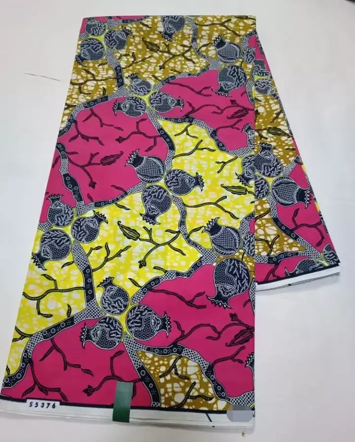 2023 New Hot Sell African Wax Fabric Ankara Wax Prints Fabric Ghana Guaranteed Veritable Wax 6 Yards Wholesale Prices