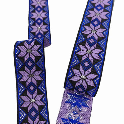 7 Meters 3.3cm Flowers Pattern Embroidered Jacquard Ribbons Woven Lace Trim For Garment Bag Curtain Sewing African Lace Fabric