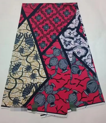 Ho.llllllan.dais real fabric African wax high quality 100%cotton Ankara wax fabric for making dresses African style 6 yards