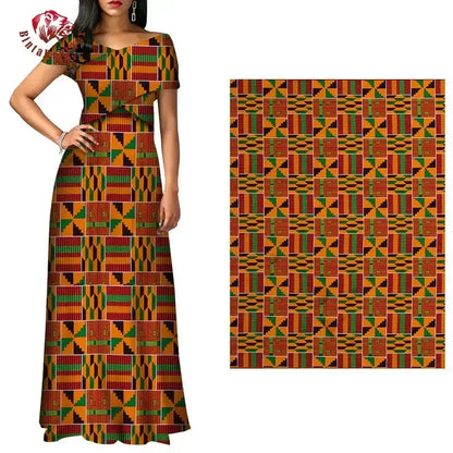 Bintarealwax African Real Wax Prints Fabric Ankara Cotton Material High Quality African Fabric For Party Dress 24FS1380