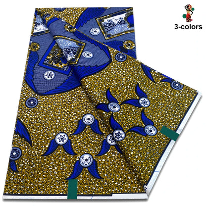 New Arrival High Quality Original 100% Cotton Wax Print Guaranteed Veritable Ankara African Real Wax Fabric Soft Pagne for Dress