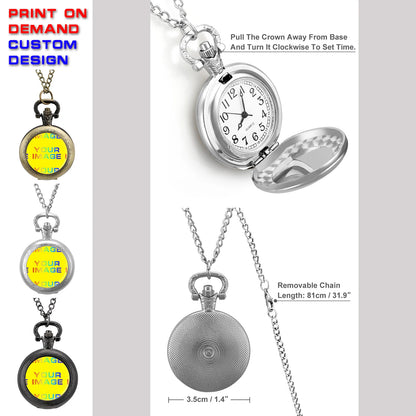 Print On Demand Customized Custom Words Name Number Necklace Earring Chest Badge Headband Pocket Watch  Accessories Souvenir DIY