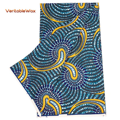 2024 Veritablewax African Dashiki Fabric Real Wax Patchwork Sewing Dress Craft Cloth Polyester High Quality Tissu N-33