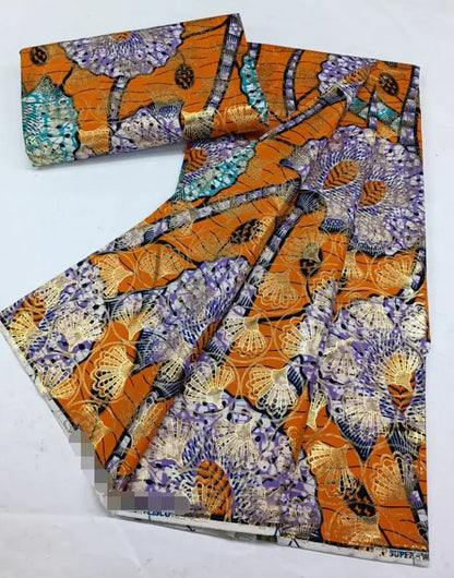 Ho.llllllan.dais real fabric African wax high quality 100%cotton Ankara wax fabric for making dresses African style 6 yards