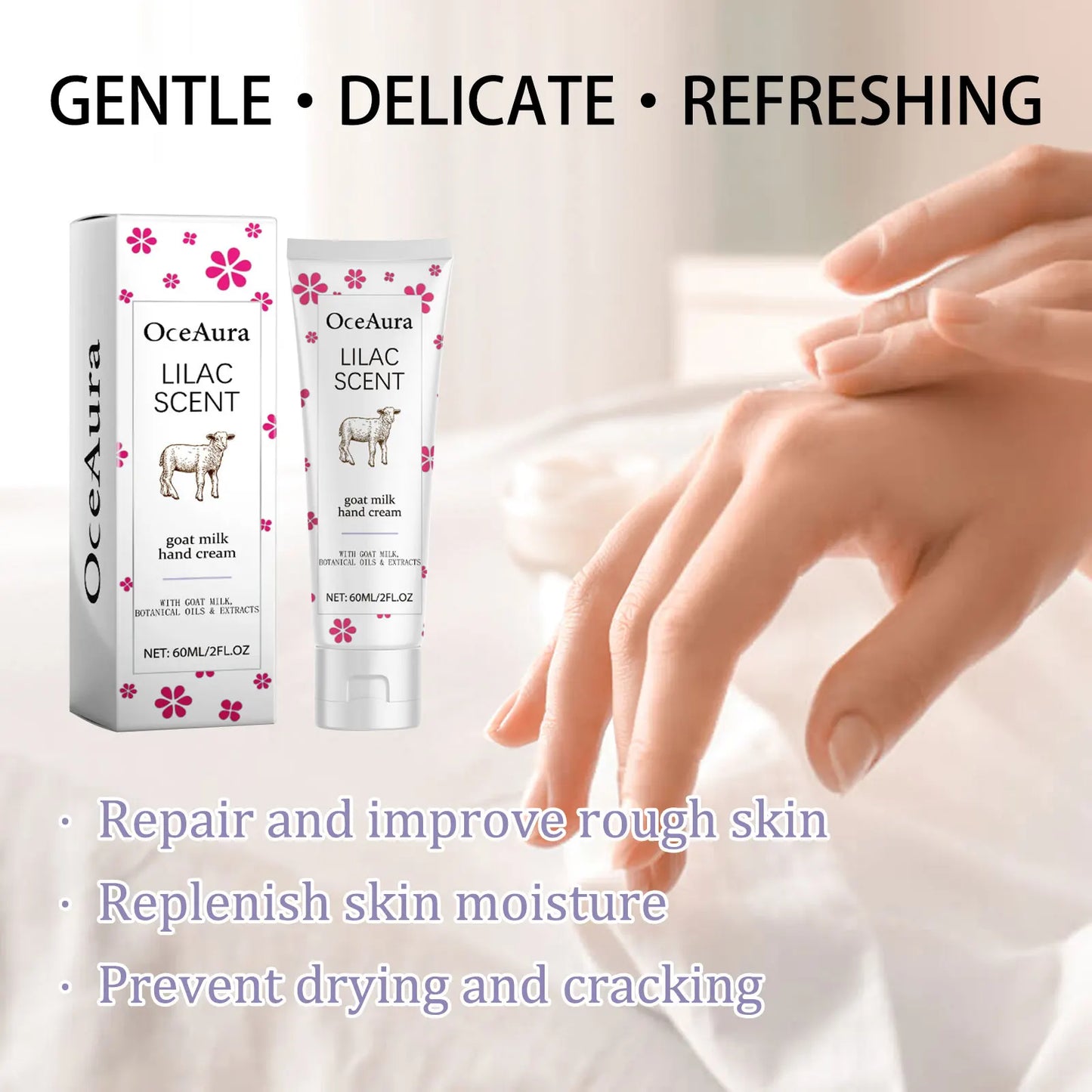 "Goat Milk Hand Cream – Anti-Drying, Moisturizing, Brightening, and Crack Prevention – Tender Hand Beauty & Health Care"