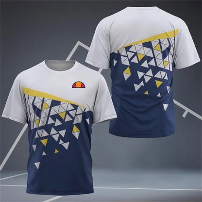 Men's T Shirts Badminton Training Clothing Outdoor Fitness Sports T-Shirts Summer Quick Dry Short Sleeve Casual O-neck Loose Top