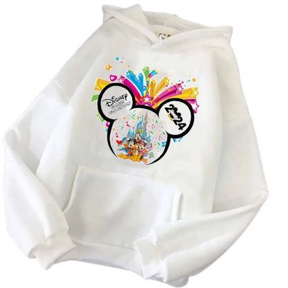 Disney 2024 Family Vacation Hoodies Fashion Disneyland Trip Women's Casual Pullover Autumn Harajuku Streetwear Sweatshirt Tops