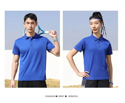 Customized Quick Drying Shirts Men Women Summer Sport Polo Shirt Cool Fabric Running Fitness T-shirt Logo Personalised Clothing