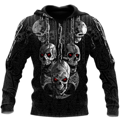 New Skull Graphics Men's Hoodie Tops 3D Fashion Unisex Sweatshirt Winter And Autumn Hip Hop Oversized Casual Clothing