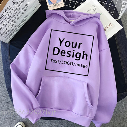 Custom Print Diy Text Logo Picture Hoodies Women Custom Hoodie Customize Logo Personalized Hoodie Drop Shipping Sweatshirts