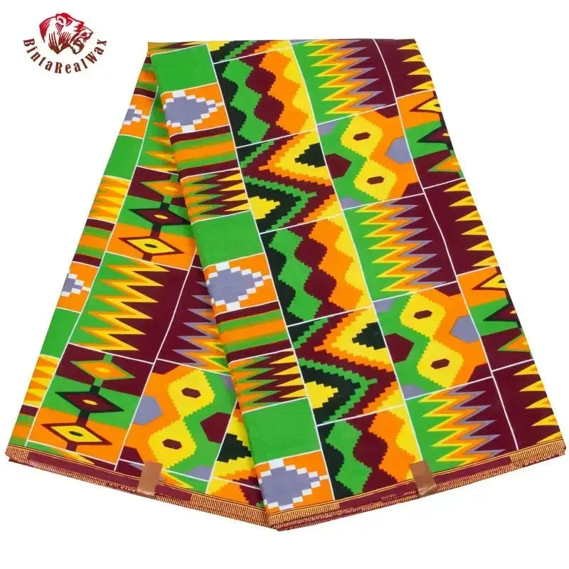 Bintarealwax African Real Wax Prints Fabric Ankara Cotton Material High Quality African Fabric For Party Dress 24FS1380