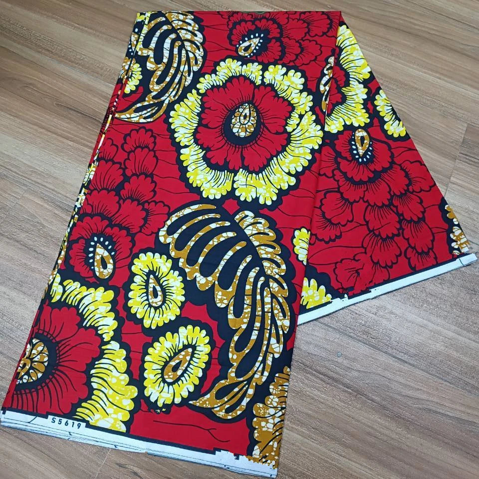 Most popular Veritable African Wax Real Fabric 100% cotton Ghana Nigeria Style 6 yards High Quality Ankara Prints wax Material